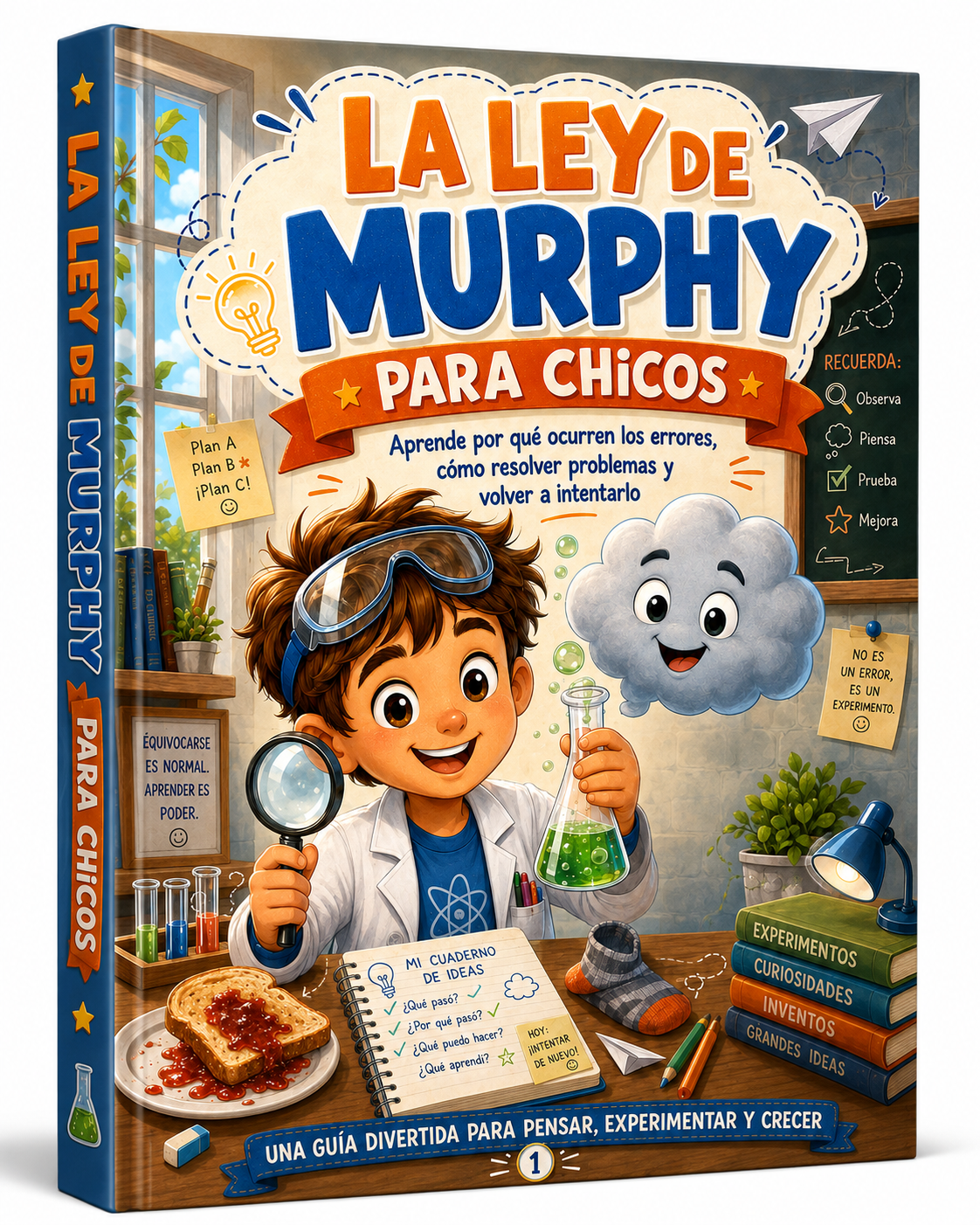 Portada del libro Ley de Murphy para Chicos en español