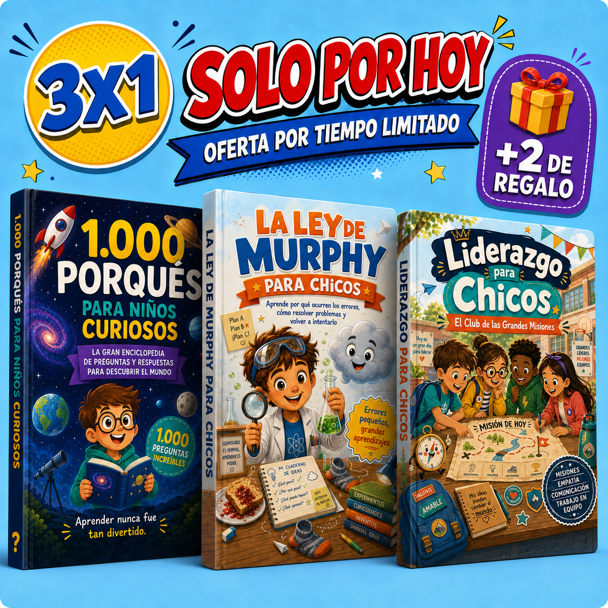 Set 3X1 de libros digitales en español